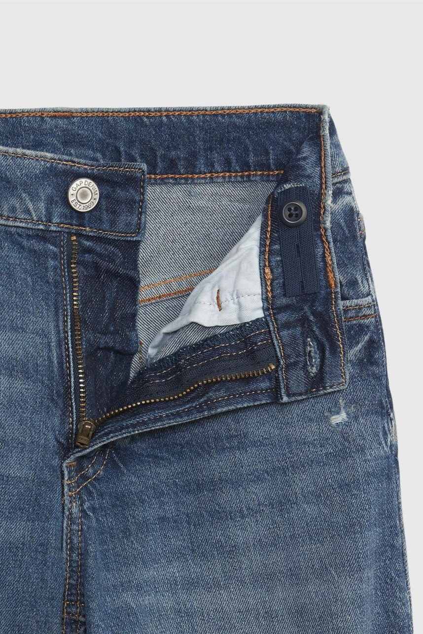 Jean 90S Loose Tiro Alto Niña Light Wash