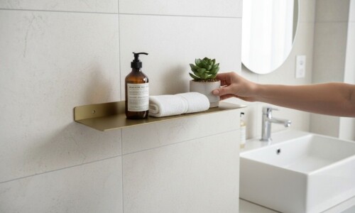 Estante de baño dorado A167A 36 43 2 Estante De Baño Dorado A167a 36 43 2