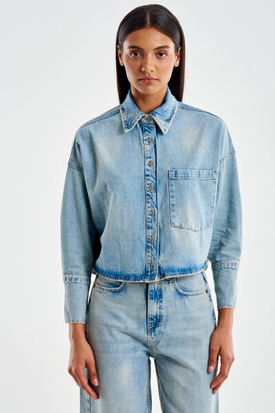 Chaqueta denim Azul