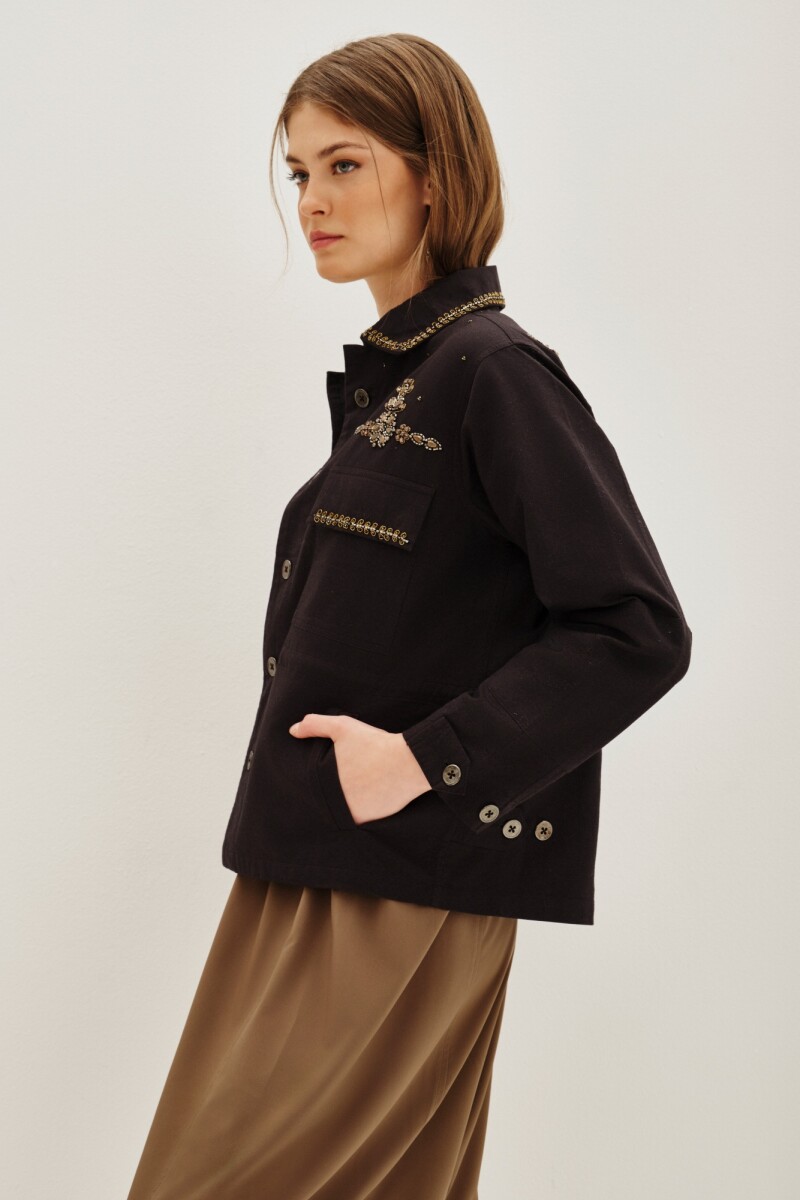 Campera Stone Iris Negro