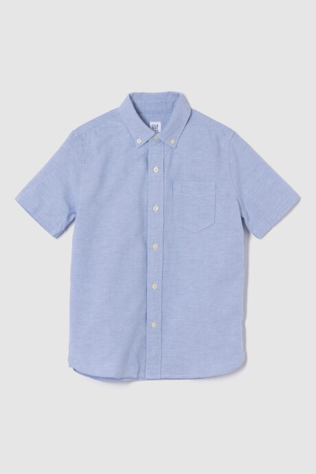 Camisa Oxford Manga Corta Niño Blue Opal 420