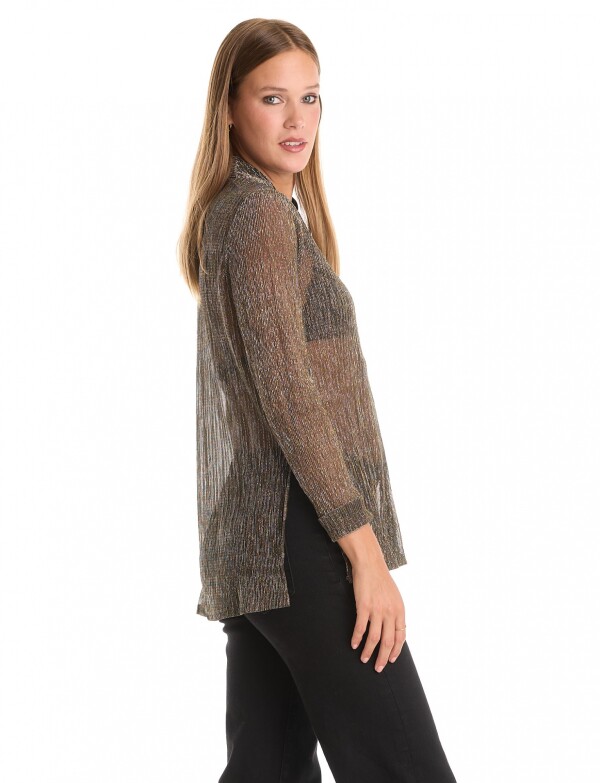 Camisa Lurex NEGRO/DORADO