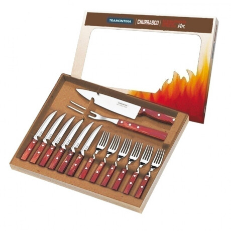 Juego de Cubiertos Tramontina Asado 14 piezas Marrón
