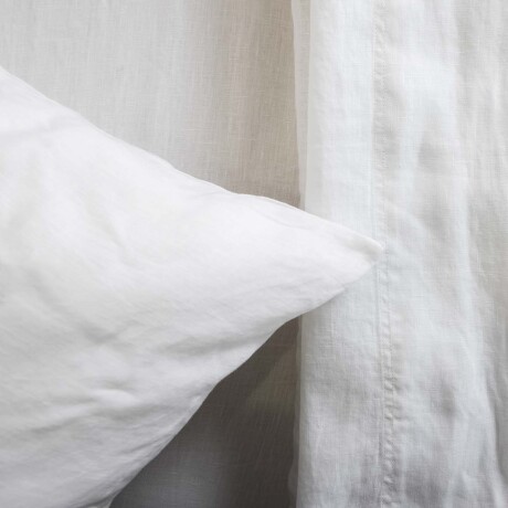 JUEGO DE SABANAS 2 PLAZAS LINO BLANCO PURE