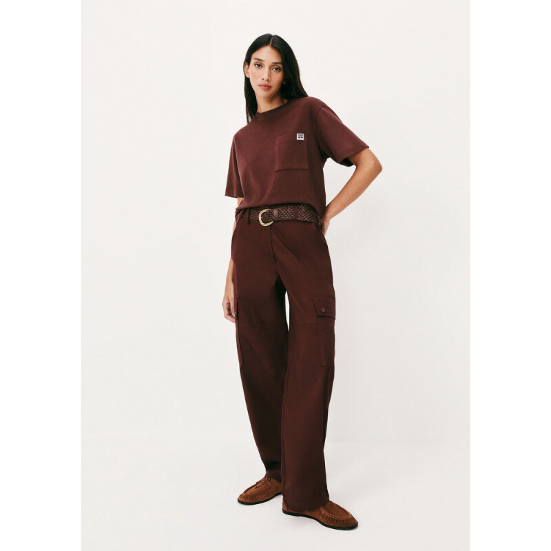 CAMISETA MM FEM VERMELHO ESCURO