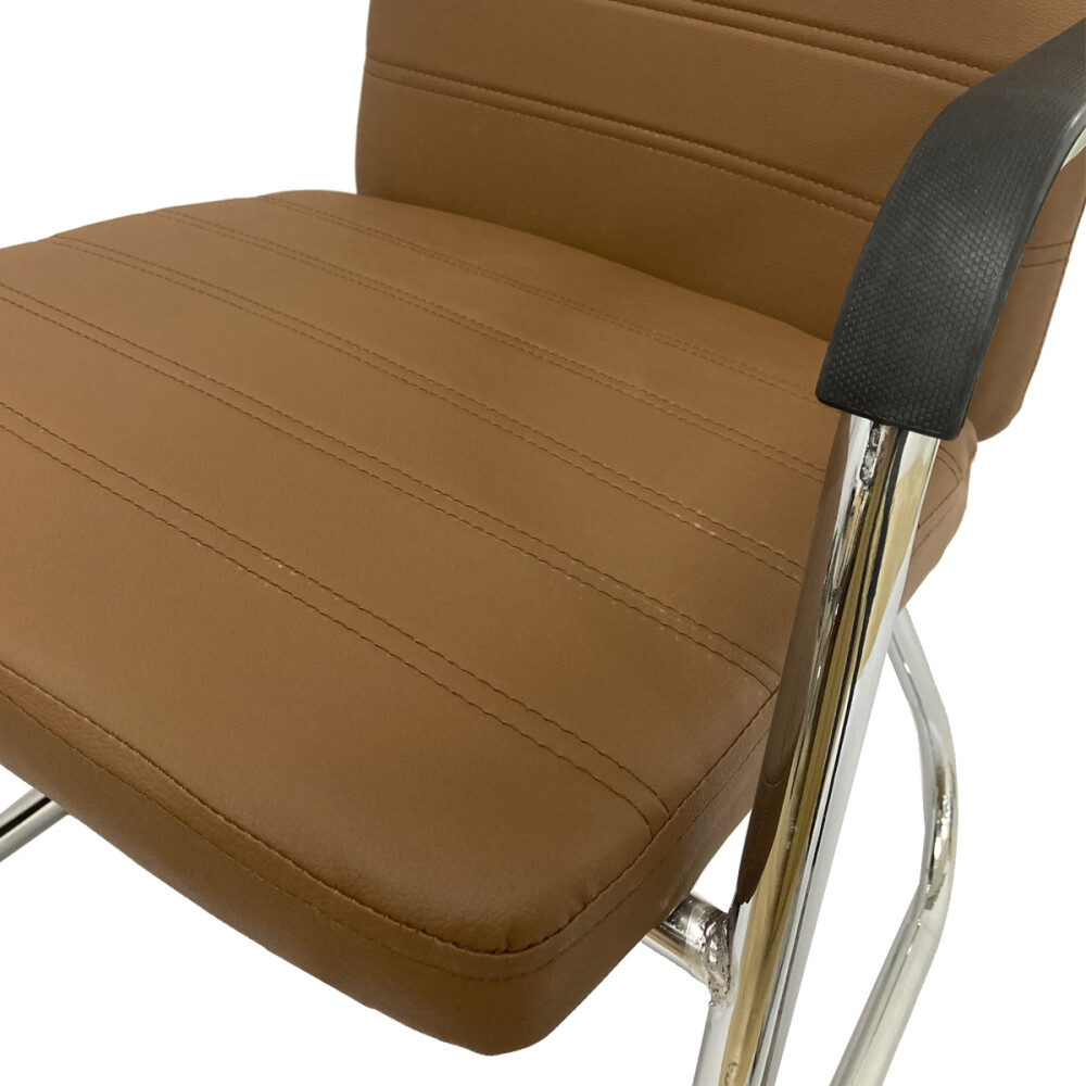 Silla fija eco cuero modelo Fix Marrón