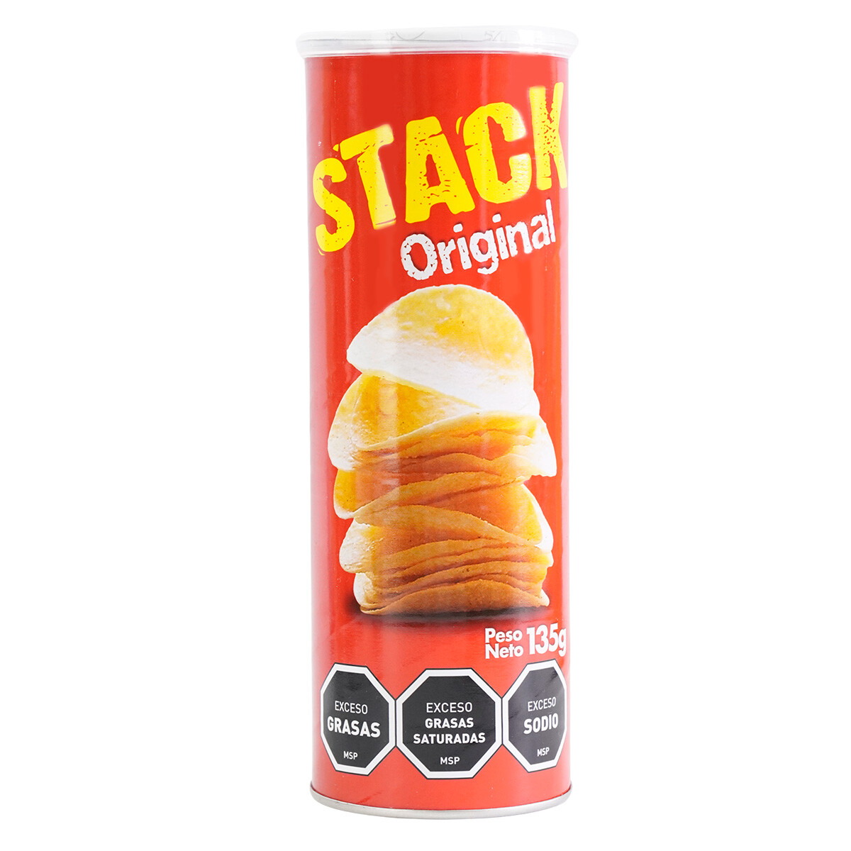 SNACK PAPAS TUBO STACK 135G ORIGINAL 