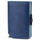 Billetera Baleine Double Kansas en Aluminio y Cuero con Protección RFID Original Navy