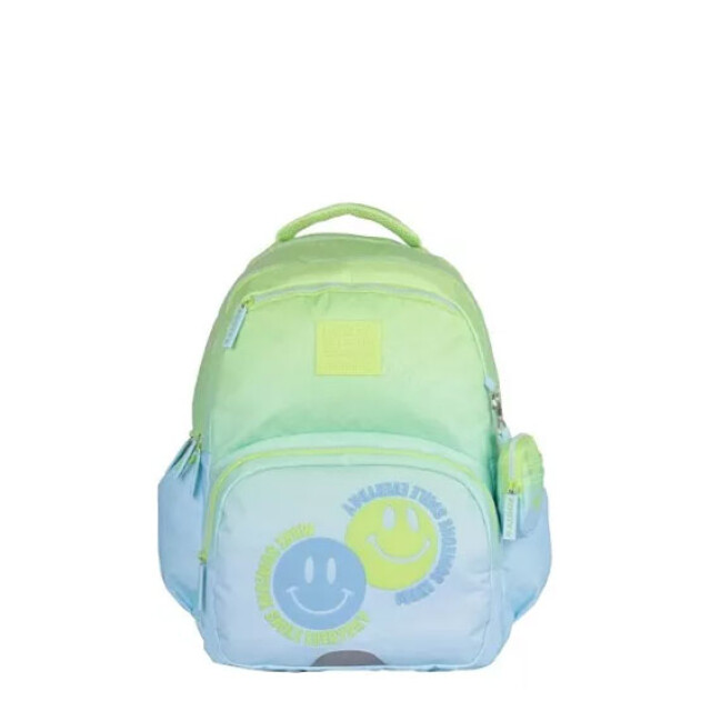 Mochila Footy Smile Everyday Celeste - Verde Lima