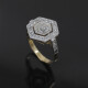 Anillo en oro 18k, platino y brillantes Anillo en oro 18k, platino y brillantes