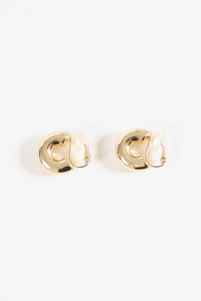 Aros clip bold dorado