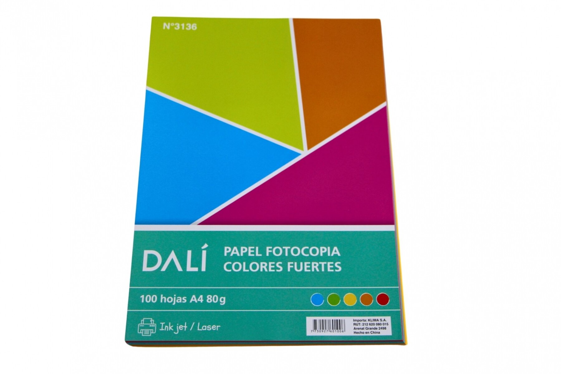 PAPEL DALI A4 DIFERENTES COLORES X 100 UNIDADES 