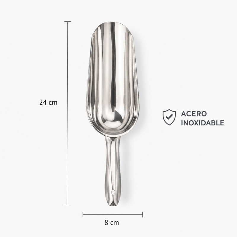 Pala para Hielo en Acero Inoxidable Pala para Hielo en Acero Inoxidable