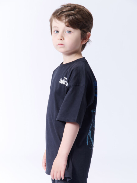 Remera estampa spiderman Mandalorian Gris
