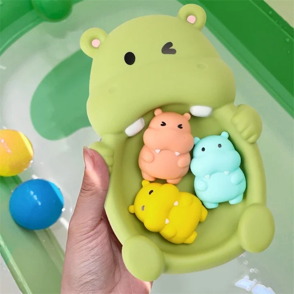 Set juego agua baño familia verde