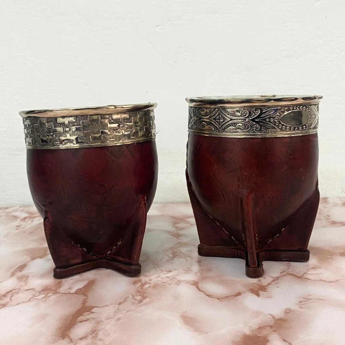 Mate imperial artesanal con boquilla de alpaca - Marron 