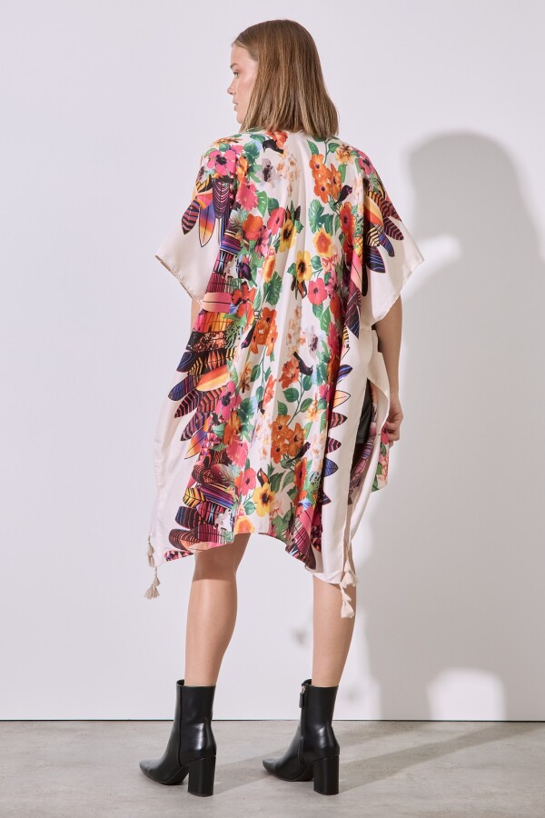 Kimono Feathers BEIGE/MULTI