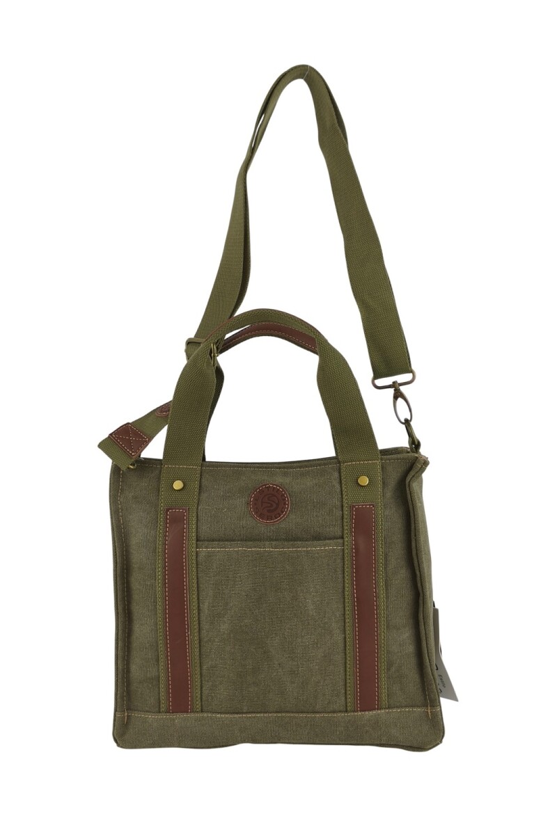 Cartera morral de lona Verde