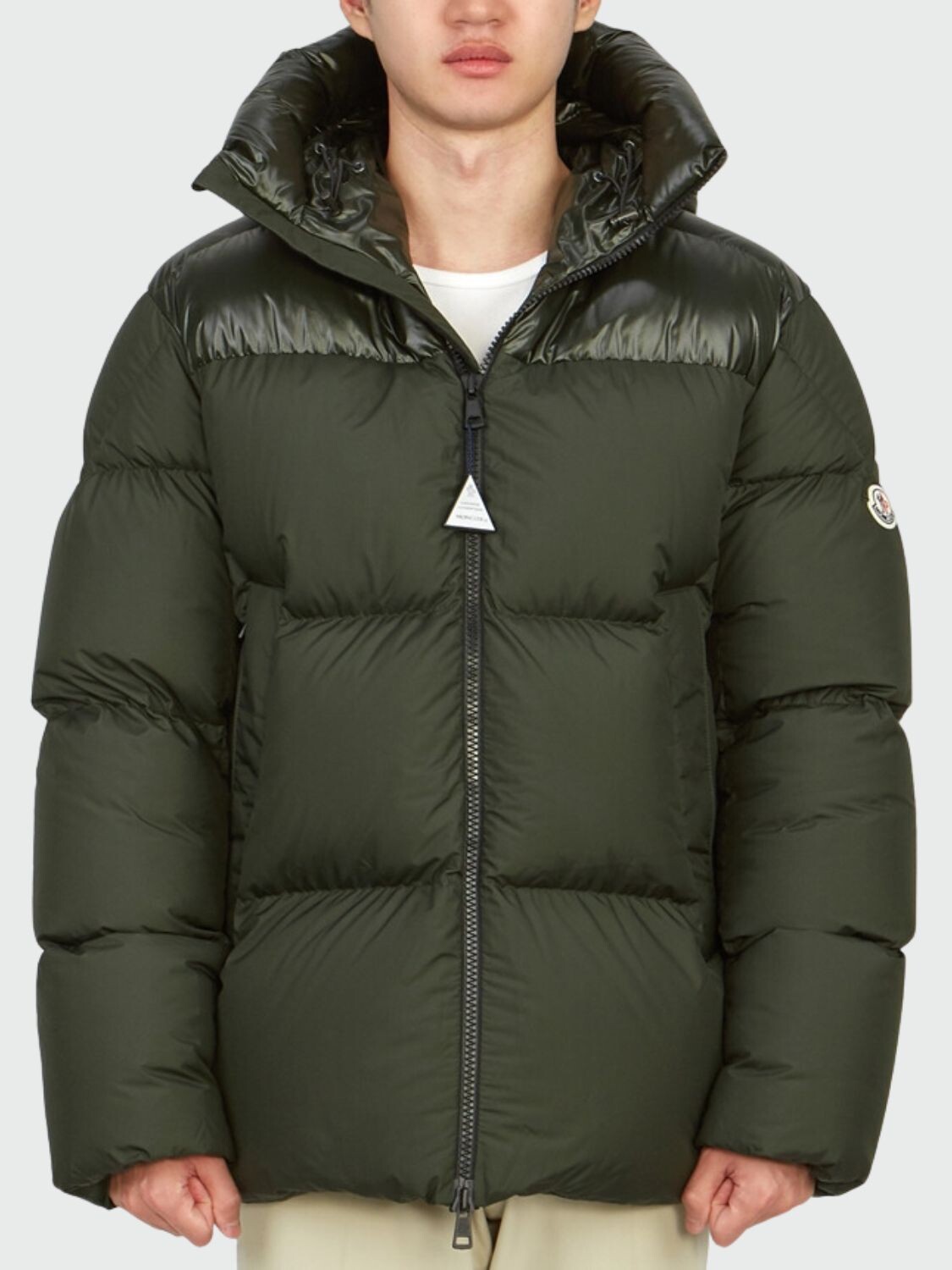 Moncler -Chaqueta impermeable con capucha rellena de plumas, Damavand Verde