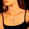 Colgante con cadena Jacinta de plata 925 con brillantes Colgante con cadena Jacinta de plata 925 con brillantes
