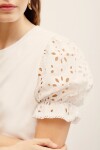 REMERA BALLOON BRODERIE Crudo