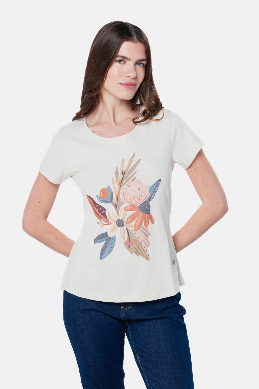 REMERA ESTAMPADA Beige