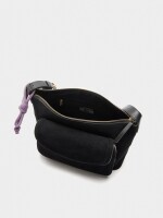 Bolso De Hombro Con Piel negro