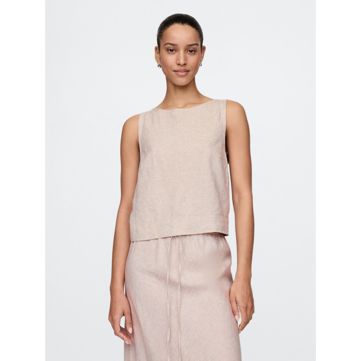 SL SHELL TANK - LINEN - FLAX LINEN 