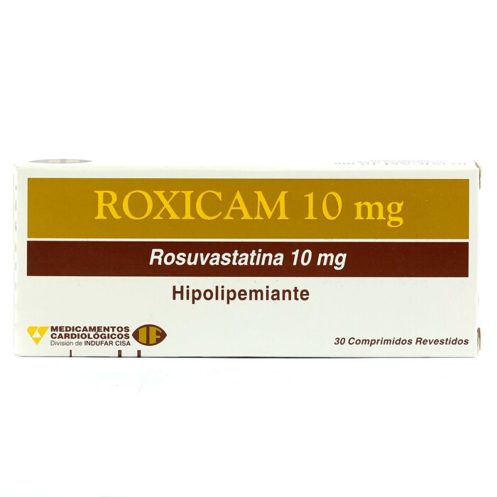ROXICAM 10 MG. CJ X 30 COMPRIMIDOS única