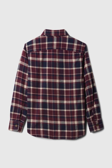 Camisa Flannel Niño Plum Pudding
