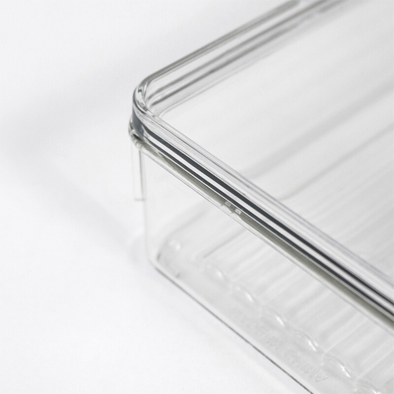 ORGANIZADOR RECT ACRIL TRANSP C/TAPA 30X10X5CM Unica
