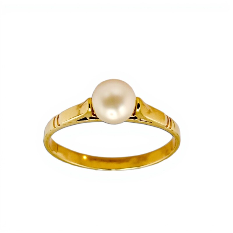 Anillo Solitario-Oro bajo-Perla-AN8171 conperla