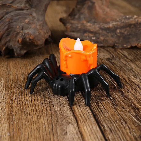Araña Halloween iluminadas LED naranjas Naranja