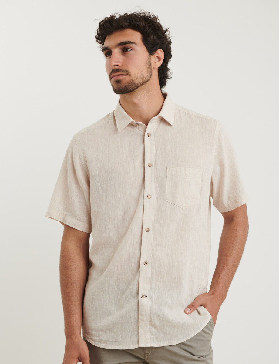 012265 CAMISA HARRINGTON LABEL Natural