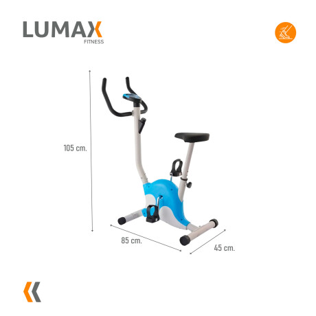 Bicicleta Fija Ergometrica Lumax Fitness Monitor Altura Ajustable Blanco