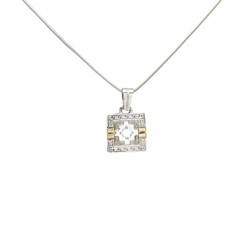 Dije Guarda Greca-Plata y Oro-Sin Piedra-CP5261 sinpiedra