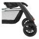 Coche Carriola Para Paseo De Bebe Plegable 3 Posiciones Gris Claro
