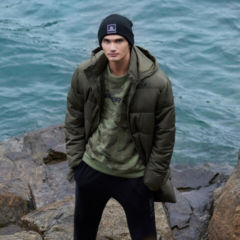 CAMPERA BS PUFFER LONG MEN oliva night OLIVA