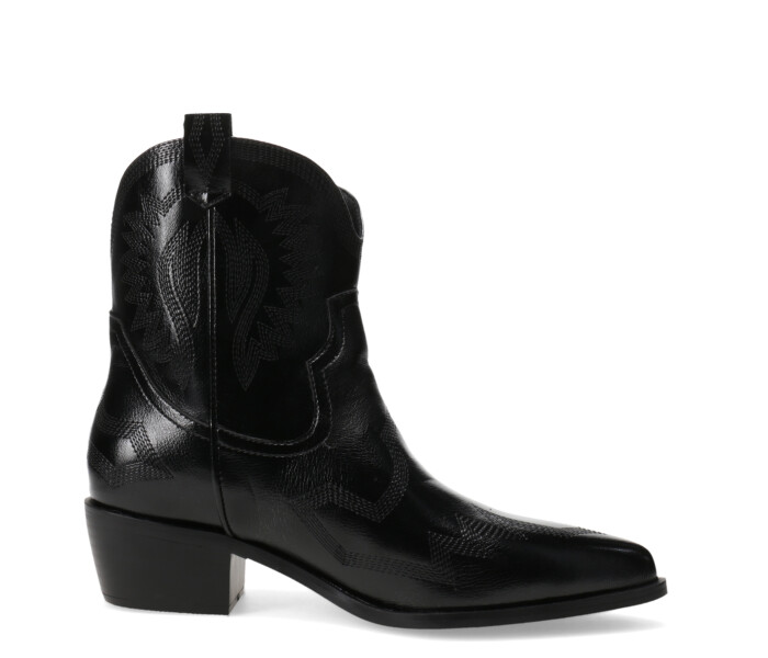 Bota PISCIS estilo tejana baja Black