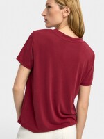 Camiseta Básica Cuello Pico burdeos