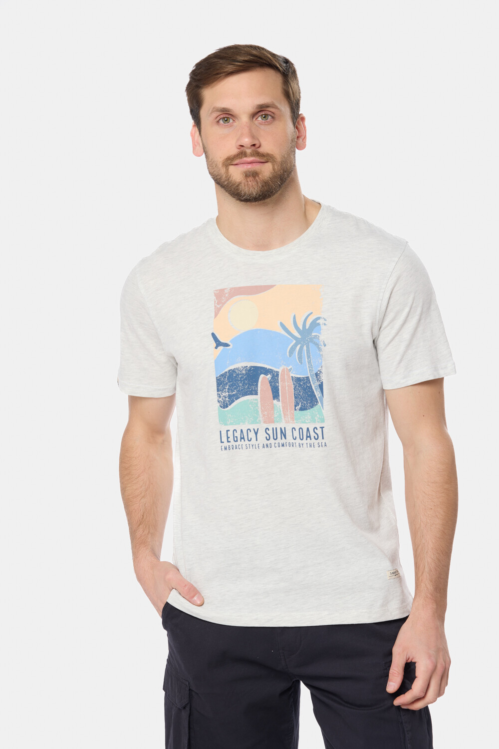 REMERA ESTAMPADA Gris