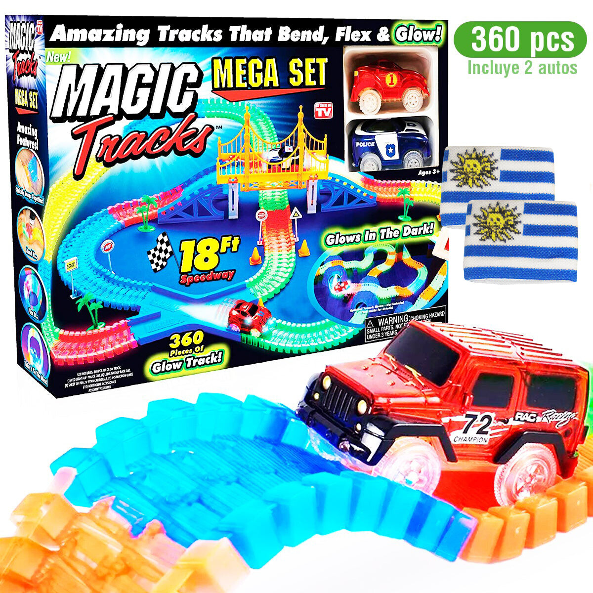 Pista Magic Tracks Flexible 360pcs +2 Autos + Regalo! 