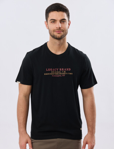 REMERA ESTAMPADA DE ALGODÓN Negro