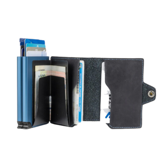 Billetera Baleine Double Kansas - Azul Billetera Baleine Double Kansas - Azul