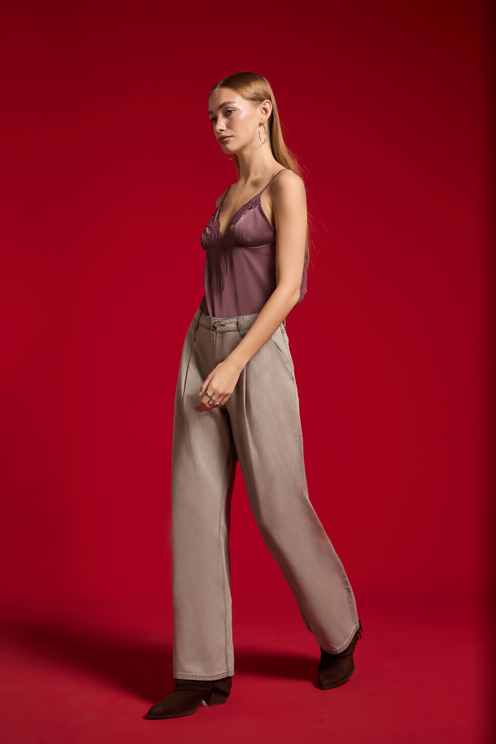 Pantalon Suira Gris Claro