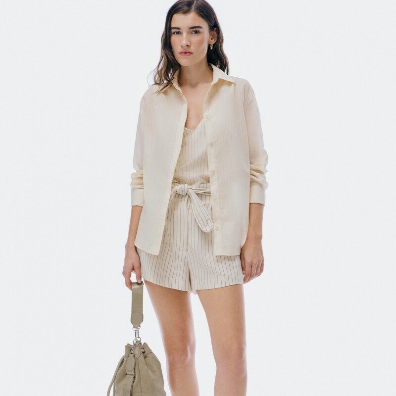 CAMISA FEM CREMA