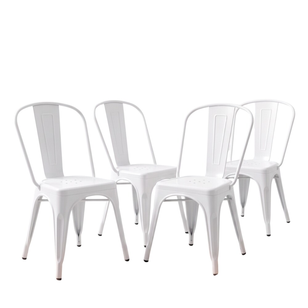 Silla Tolix Pack 4 unidades Metálica Blanco