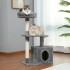 Rascador Torre 3 Niveles Felpa Y Sisal Para Gato Con Cama Color Variante Marron