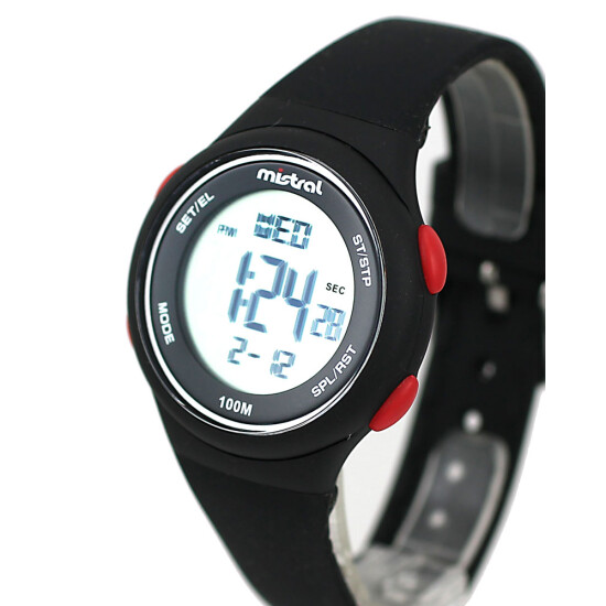 Reloj Mistral Deportivo Silicona Negro. "Producto sin caja" 0