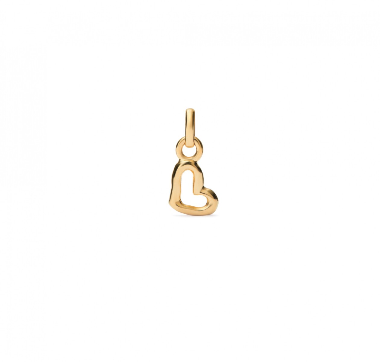 CHARM BAÑADO EN ORO 18K CON FORMA DE CORAZÓN. - Charm 